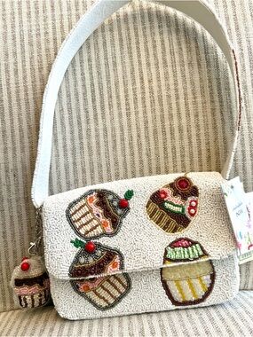 New Viral Made in India Beaded Cupcake Bag with adorable Charm TJ Maxx Marshalls